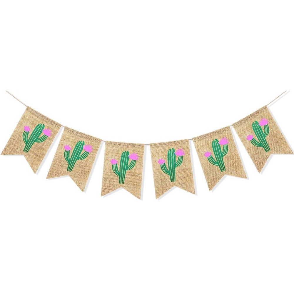Cactus Burlap Banner Garland 🌵